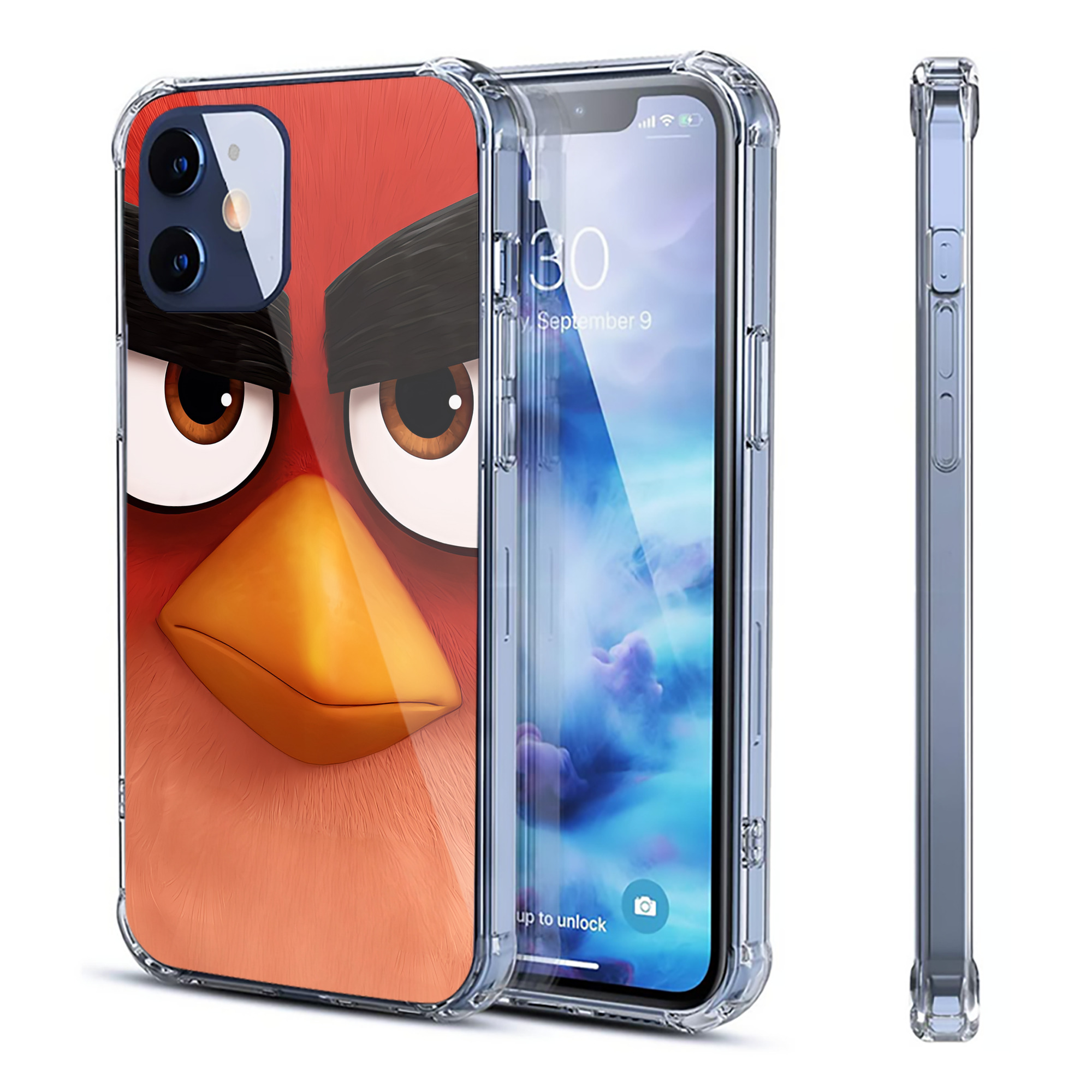 （画像用） Angry Birds アングリーバード 【iPhone 12シリーズ対応】透明スマホケース（クリアソフトケース）